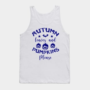 Autumn Pumpkins - Blue color Tank Top